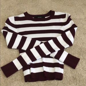 Red and White Striped Sweater